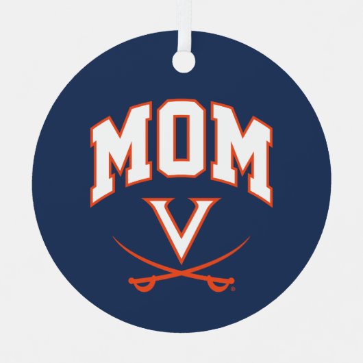 Virginia Cavaliers Mama Ornament Aus Metall (Vorderseite)