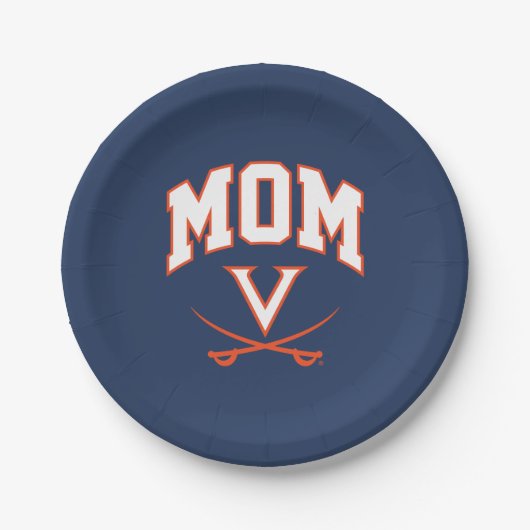 Virginia Cavaliers Mama Pappteller (Vorderseite)