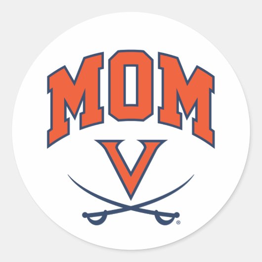 Virginia Cavaliers Mama Runder Aufkleber (Vorderseite)