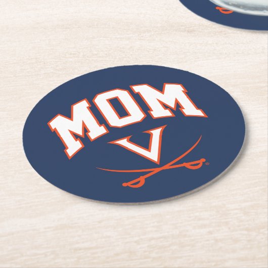 Virginia Cavaliers Mama Runder Pappuntersetzer (Angewinkelt)