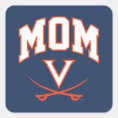 Virginia Cavaliers Mutter Quadratischer Aufkleber (Vorderseite)