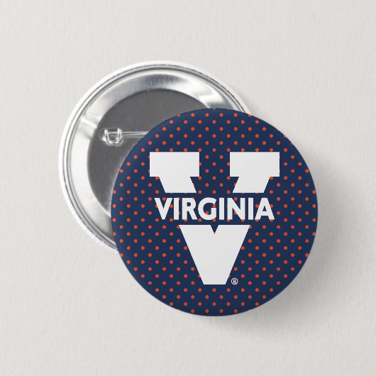 Virginia Cavaliers Polka Dots Button (Vorne & Hinten)