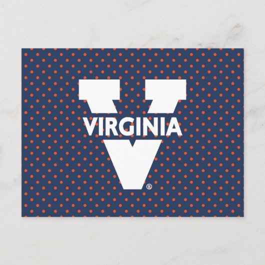 Virginia Cavaliers Polka Dots Einladungspostkarte (Vorderseite)