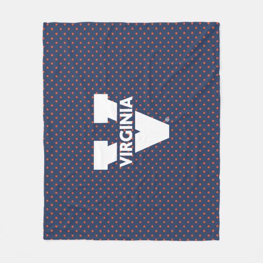 Virginia Cavaliers Polka Dots Fleecedecke (Vorderseite)