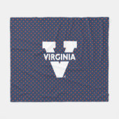 Virginia Cavaliers Polka Dots Fleecedecke (Vorderseite (Horizontal))
