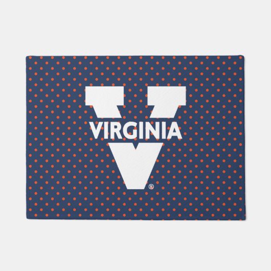 Virginia Cavaliers Polka Dots Fußmatte (Vorderseite)