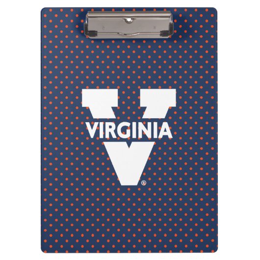 Virginia Cavaliers Polka Dots Klemmbrett (Vorderseite)