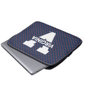 Virginia Cavaliers Polka Dots Laptopschutzhülle (Vorne Knopf)