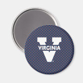 Virginia Cavaliers Polka Dots Magnet (Vorderseite/Rückseite)