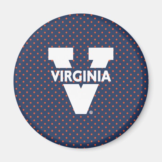 Virginia Cavaliers Polka Dots Magnet (Vorne)