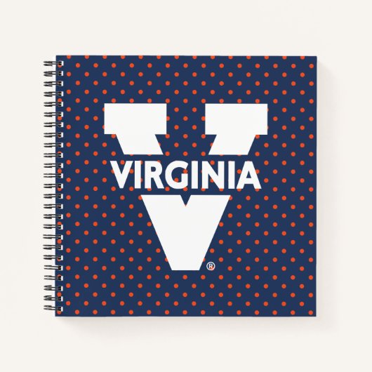 Virginia Cavaliers Polka Dots Notizblock (Vorderseite)
