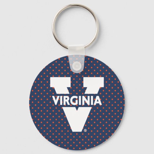 Virginia Cavaliers Polka Dots Schlüsselanhänger (Vorderseite)