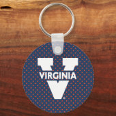 Virginia Cavaliers Polka Dots Schlüsselanhänger (Vorderseite)