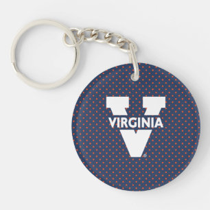 Virginia Cavaliers Polka Dots Schlüsselanhänger