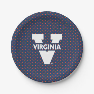 Virginia Cavaliers Polka Punkte Pappteller