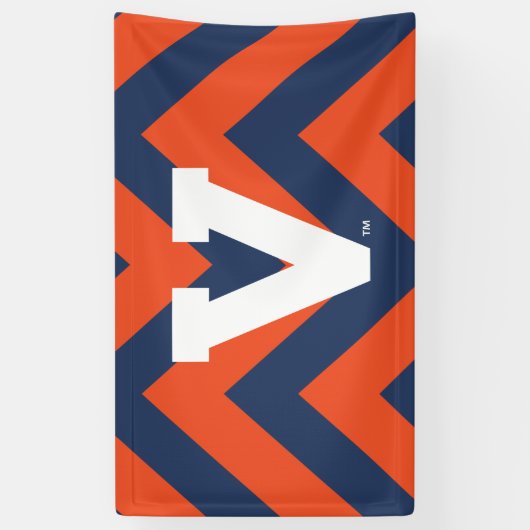 Virginia Cavaliers Zickzack Banner (Vertikal)