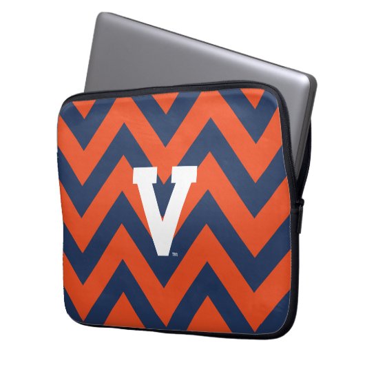 Virginia Cavaliers Zickzack Laptopschutzhülle (Vorderseite Links)