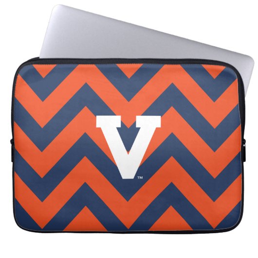 Virginia Cavaliers Zickzack Laptopschutzhülle (Vorderseite)