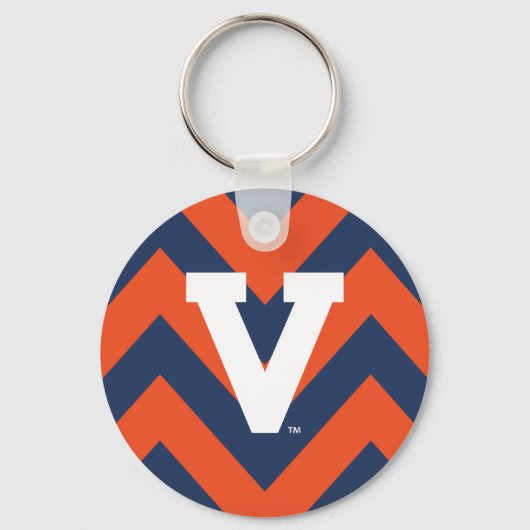 Virginia Cavaliers Zickzack Schlüsselanhänger (Vorderseite)