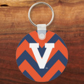 Virginia Cavaliers Zickzack Schlüsselanhänger (Vorderseite)