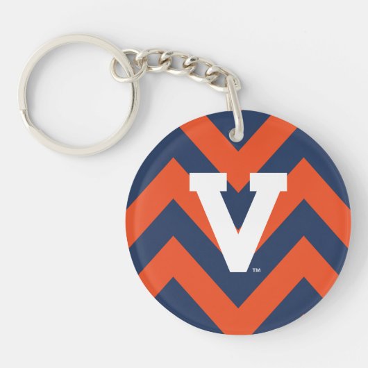 Virginia Cavaliers Zickzack Schlüsselanhänger (Vorderseite)