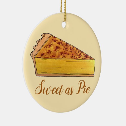 Virginia Chess Pie Southern US Cuisine Dessert Keramik Ornament (Rechts)