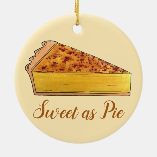 Virginia Chess Pie Southern US Cuisine Dessert Keramik Ornament (Hinten)