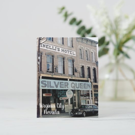 Virginia City Nevada 1950er Jahre Silver Queen Pos Postkarte (Stehend Vorderseite)