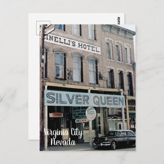 Virginia City Nevada 1950er Jahre Silver Queen Pos Postkarte (Vorne/Hinten)