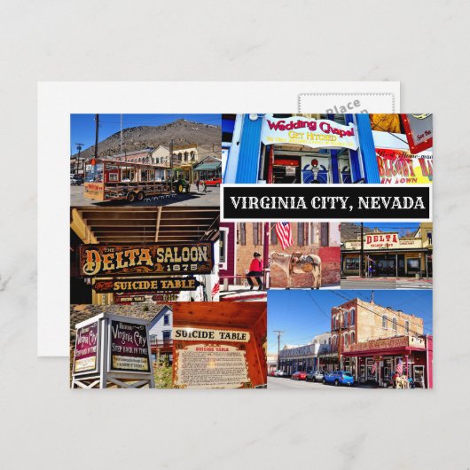 VIRGINIA CITY, NEVADA POSTCARD POSTKARTE (Vorne/Hinten)