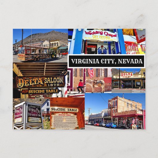 VIRGINIA CITY, NEVADA POSTCARD POSTKARTE (Vorderseite)