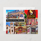 VIRGINIA CITY, NEVADA POSTCARD POSTKARTE (Vorne/Hinten)