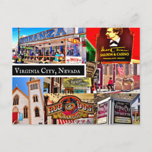 VIRGINIA CITY, NEVADA POSTCARD POSTKARTE