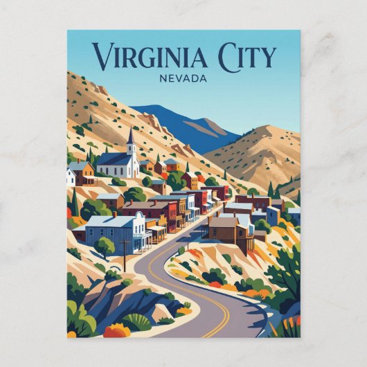 Virginia City USA Postkarte (Vorderseite)