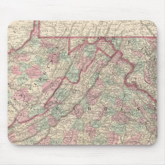 Virginia, Delaware, Maryland und West Virginia Mousepad (Vorne)