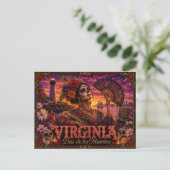 Virginia Día de los Muertos Retro Postkarte (Stehend Vorderseite)