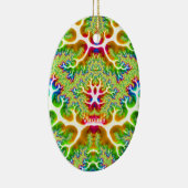 VIRGINIA ~ EASTER EGG ~ mehrfarbiges Fraktal ~ Keramik Ornament (Rechts)