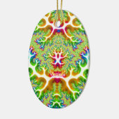 VIRGINIA ~ EASTER EGG ~ mehrfarbiges Fraktal ~ Keramik Ornament (Links)