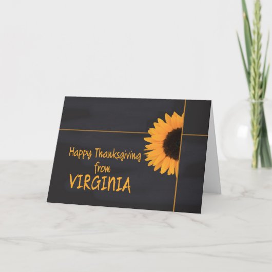 Virginia Erntedank Card Feiertagskarte (Vorderseite)