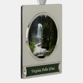 Virginia Falls at Glacier National Park Banner-Ornament Silber (Rechts)