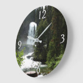 Virginia Falls at Glacier National Park Große Wanduhr (Winkel)