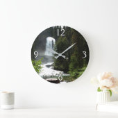 Virginia Falls at Glacier National Park Große Wanduhr (Zuhause)