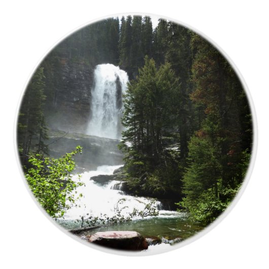 Virginia Falls at Glacier National Park Keramikknauf (Vorderseite)