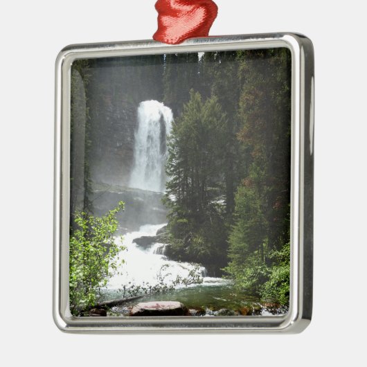 Virginia Falls at Glacier National Park Ornament Aus Metall (Links)