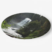 Virginia Falls at Glacier National Park Pappteller (Schrägansicht)