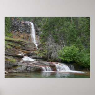 Virginia Falls II im Glacier National Park Poster