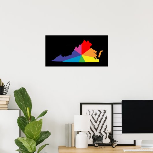 Virginia-Farbburge Poster (Heimbüro)