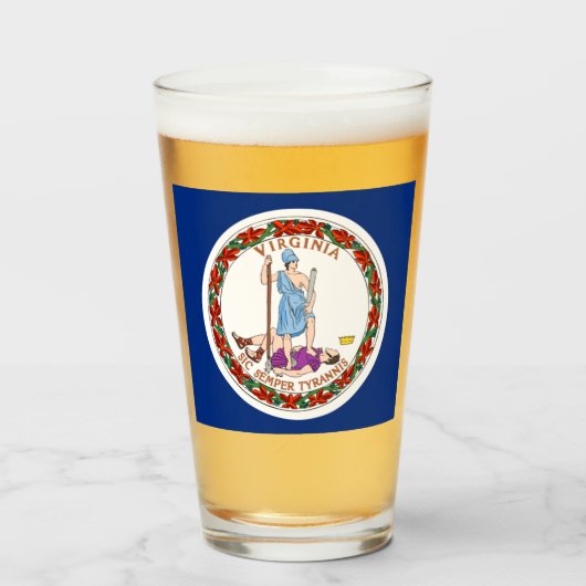 VIRGINIA FLAG GLAS (Vorne (Gefüllt))