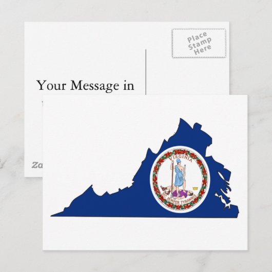 Virginia Flag Karte (Vorne/Hinten)