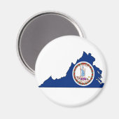 Virginia Flag Karte Magnet (Vorderseite/Rückseite)